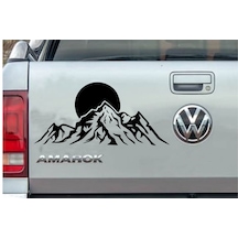 Dağ Kamp Offroad Adventure Karavan Araba Oto Sticker 40x19cm