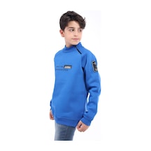 Toontoy Erkek Çocuk Simple Time Yourself Baskılı Sweatshirt Saks
