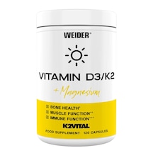 Weider Vitamin D3 K2 + Magnesium 120 Kapsül