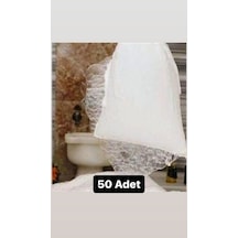 Hamam Köpük Torbası 50 Adet Doğal Hamam Torbası Pamuk Köpük Torba Beyaz