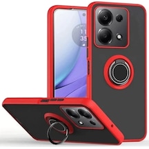Newface Xiaomi Redmi Note 13 Pro 5g Kılıf Montreal Yüzüklü Silikon Kapak - Kırmızı