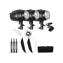 Deyatech 400 W 3'lü Stüdyo Paraflaş Set