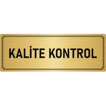 Metal Yönlendirme Levhası, Departman Kapı İsimliği Kalie Kontrol 10x20 cm Altın Renk