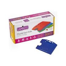 Lamiess Lms 214 Yatay Plastik Kart Kabı Lacivert 50'Li