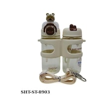 Shotay St-8903 330ml+450ml Çift Kullanım Pipetli Beyaz Matara Diğer