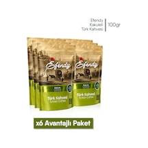 Shazel Efendy Geleneksel Türk Kahvesi Kakuleli Doypack 100 Gr 6 Adet