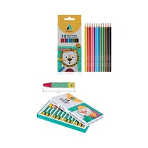 12'li Kuru Boya Ve 12'li Pastel Boya Set Karışık