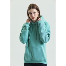 Şardonlu Sweat Turkuaz Renk -512 Yeşil