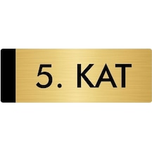 Metal Yönlendirme Levhası, Departman Kapı Isimliği 5. Kat 10x20 Cm Altın Renk