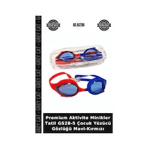 Premium Aktivite Minikler Tatil Gs28-5 Çocuk Yüzücü Gözlüğü Mavi-kırmızı Unisex