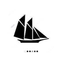 Dört Yelkeni Olan Sağa Doğru Giden Gemi Sticker (497659984)