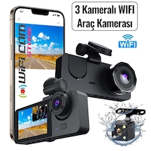 3 Kameralı Ekranlı Araç Kamerası Dahili Wıfı