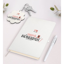 Kişiye Özel Tekstil Mühendisi Beyaz Defter Kalem Ve Anahtarlık He N11.20262