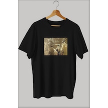 Noıssey -wed Cowboy Bebop Baskılı Oversize T-shirt Tişört Sokak Tarzı Siyah