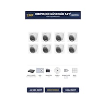 Hikvision 8 Kameralı 2mp Güvenlik Kamera Seti Colorvu Gece Renkli 1tb 11 Gün Kayıt Dome İç Mekan