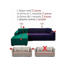 Novahub Lacivert Peluş Kanepe Örtüsü Kadife Elastik Deri Köşe Kesit Oturma Odası Kanepe Kapakları Seti Koltuk Örtüsü L Şekli Koltuk Slipcovers 1 Seat 90-140cm Lacivert