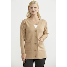 Sementa Oversize Cepli Triko Hırka - Kamel Kamel