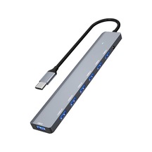 7in1 Type-c To Usb Çoklayıcı 7 Port Usb3.0 Hub Power Güç Destekli