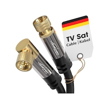 Sat/anten Kabluso, Koaksiyel Kablolar 90 Açılı/düz 2m 4k Tv Uydu Kablosu, F Konnektör 0,5-30m Arasında Mevcut Radyo/tv, Dvb-t, Dvb-c, Dvb-s/dvb-s2, İnternet, Siyah