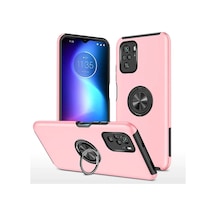Xiaomi Poco F3 Uyumlu Kılıf Elit Yüzüklü Kapak - Pembe