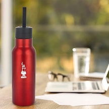 Termal Şişe - 500ml - Kırmızı Renk - Paslanmaz Çelik - Çift Katmanlı - 12 Saat Sıcak 24 Saat Soğuk Tutar - Hava Geçirmez Vidalı Kapak Özelliği - Özel Silikon Conta Sayesinde Sızdırmaz Şişe Çok Renkli