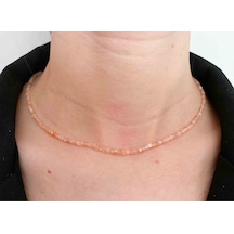 Güneş Taşı Kolye 2 2 Mm Faset Kesim Sarı