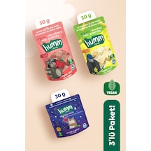 Hummorganic Organik Vegan Puf & Meyveli Mini Küpler Atıştırmalık Paketi - 3 Adet (3 çeşit)