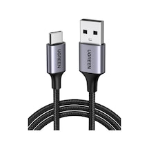 2.0 A Usb-a & Usb-c Örgülü Şarj Ve Data Kablosu, 25 Santimetre, Siyah, 60124