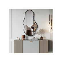 Ant Home Asimetrik Ayna, Duvar Aynası, Konsol Aynası, Çerçeveli Ayna, Boy Aynası, Siyah Çerçeve