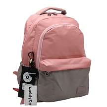 Saten Suya Dayanıklı Kumaş Unisex Siyah Okul Sırt Çantası 2200 Siyah Şeffaf - Pembe