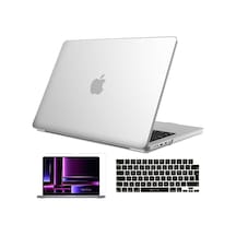 NovStrap Apple Uyumlu MacBook Pro 2023 M2 14.2 inc A2779 Mat Kılıf + Siyah Klavye Kılıfı + Film
