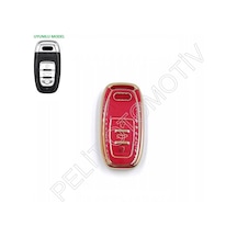 Audi Q3 Q5 Q7 S4 S5 S6 S7 S8 R8 Tt Anahtar Kılıfı Süperlüx Kırmızı