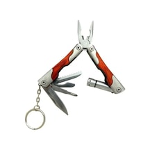 P 1172 Ahşap Mini Çok Amaçlı Pense / Çakı 7cm - Ahşap Metal Sap Multitool Çok Renkli