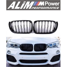 Bmw X3/x4 F25/f26 14-17 Piano Black Çift Çıtalı Panjur Ön Panjur Böbrek Seti Uyumlu Değişim Parça