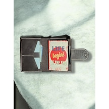 El Yapımı Deri Defter Kılıfı, Kahverengi, 9x14cm, El Dikişli Organizer, Çıtçıtlı Kapak, Hakiki Deri Genel
