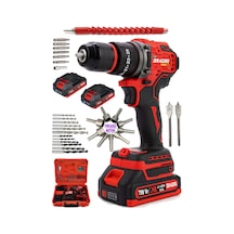 Dragro Alman Pro K 799 VF 30 AH Darbeli Çelik Mandren Kömürsüz Motor Çift Akülü Şarjlı Vidalama Matkap