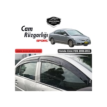 Honda Civic Fd6 2006-2011 Uyumlu Mugen Cam Rüzgarlığı Seti Piano Black 4'lü İthal 00 Şüscaroto Aksesuar