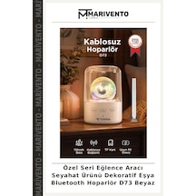 Özel Seri Eğlence Aracı Seyahat Ürünü Dekoratif Eşya Bluetooth Hoparlör D73 Beyaz