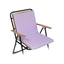Xpermate Arkalıklı Fermuarlı 40 x 40 CM Sırtlıklı Sandalye Minderi Lila