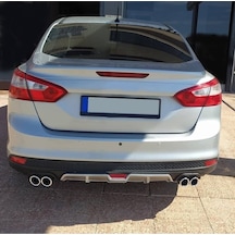 Oto H.i.t. Ford Focus 3 Uyumlu Body Kit Difüzör 4 Çıkış Gri Yuvarlak