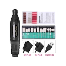 Lulaa Profesyonel Elektrikli Tırnak Matkap Makinesi Manikür Araçları Pedikür Black-set-b Us Plug