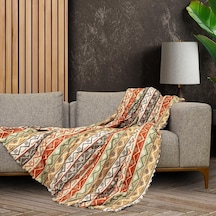 Latuda Concept Softmicro Boho Etnik Desenli Mikrofiber Koltuk Örtüsü Ve Tv Battaniyesi, Koltuk Şalı, Kaymaz 130x180 Çok Renkli