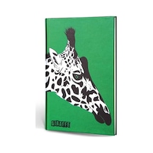 Hayvan Figürlü Dokulu Defter Çizgili Zürafa Çok Renkli