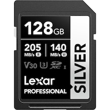 Lexar 128 GB Silver Plus SD Uhsı V30 U3 205 MB/s Hafıza Kartı