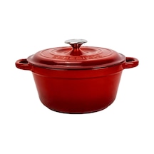 Döküm Yuvarlak Tencere Döküm Demir Kapak New Heritage Serisi Çap 26cm. Kırmızı Belirtilmemiş