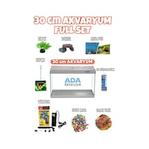 Ada Akvaryum Full Akvaryum Seti Beyaz Renk 30x23x15 Cm 9 Parça