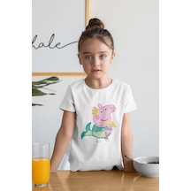 Sevbano Unisex Peppa Pig Baskılı Çizgi Film Çocuk Tişört 1-12 Yaş beyaz Sevbano Unisex Peppa Pig Baskılı Çizgi Film Çocuk Tişört 1-12 Yaş beyaz