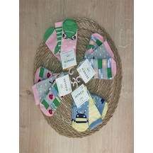 Defne Baby 12-18 Aylık 12'li Kız Bebek Çocuk Pamuklu Çorap-690 ÇoK Renkli