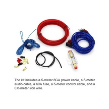 Novahub Araba Ses Sistemi Kiti - 8 Gauge Güç Amplifikatörü Montaj Teli - Subwoofer Ve Hoparlör İçin