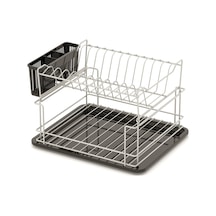 Teknotel İki Katlı Modüler Tabaklık Bulaşıklık Saten Kb010